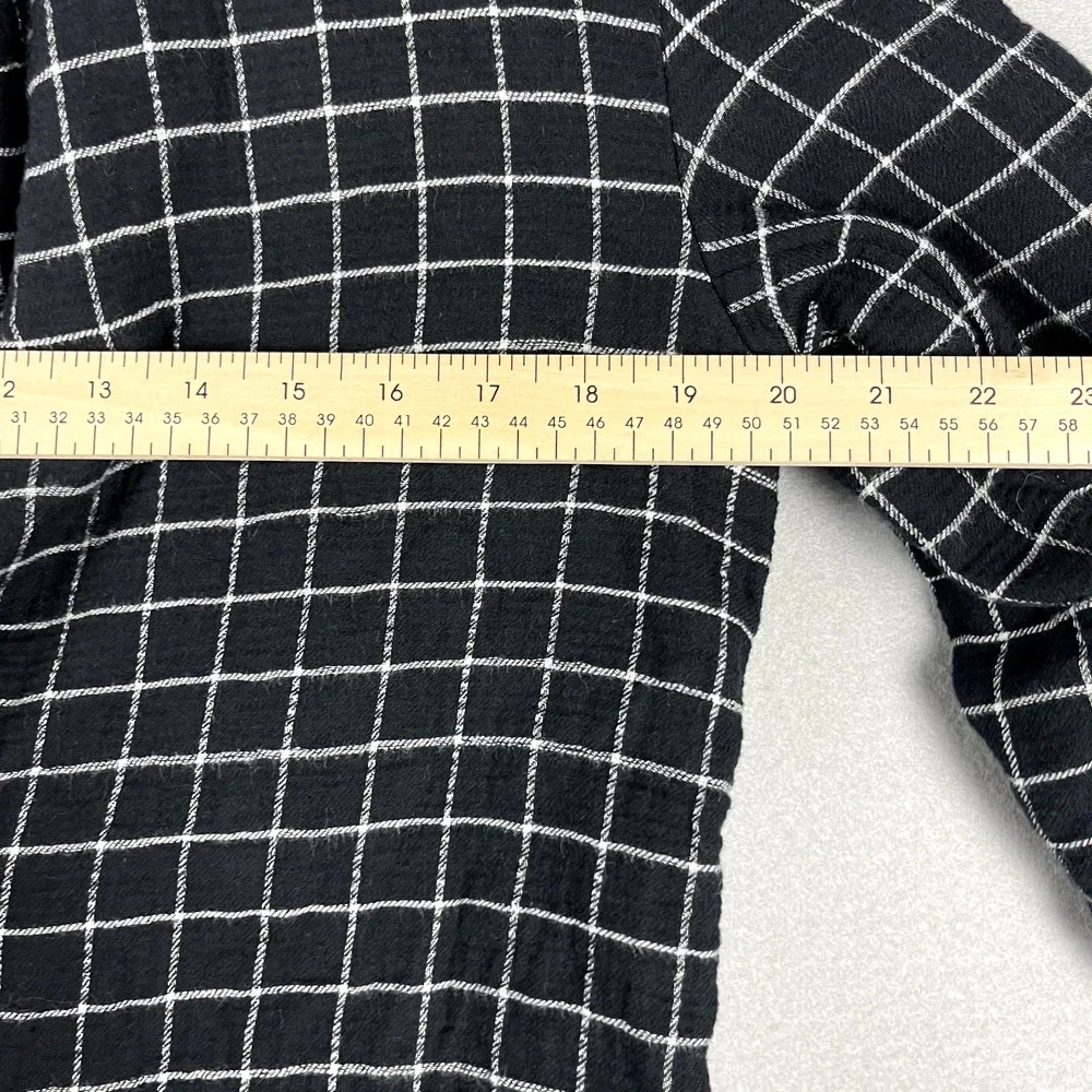 Madewell Waffleback Shaw Blazer Women Small Black Windowpane Cotton Unstructured